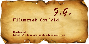 Filusztek Gotfrid névjegykártya